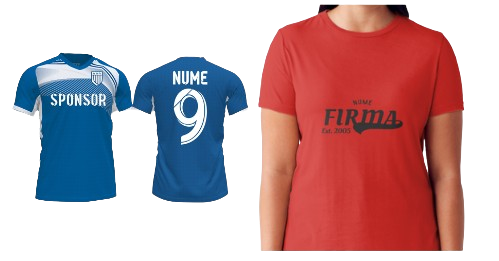 inscripionari tricouri echipament fotbal