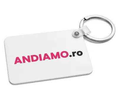 Breloc personalizat dreptunghi 4x5cm