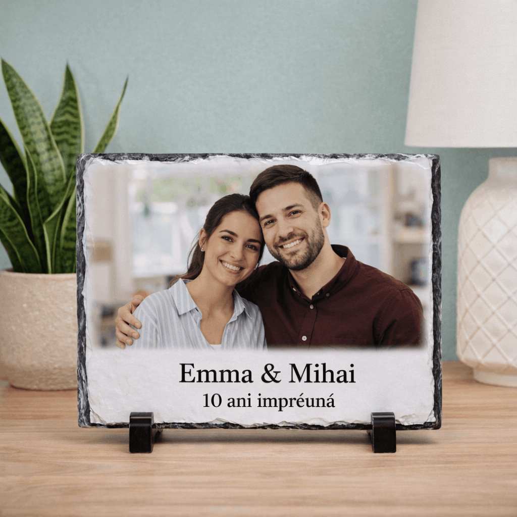 Placă de ardezie personalizată 20x15cm