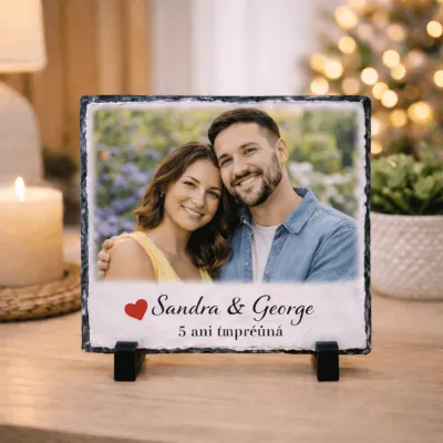 Placă de ardezie personalizată 20x20cm