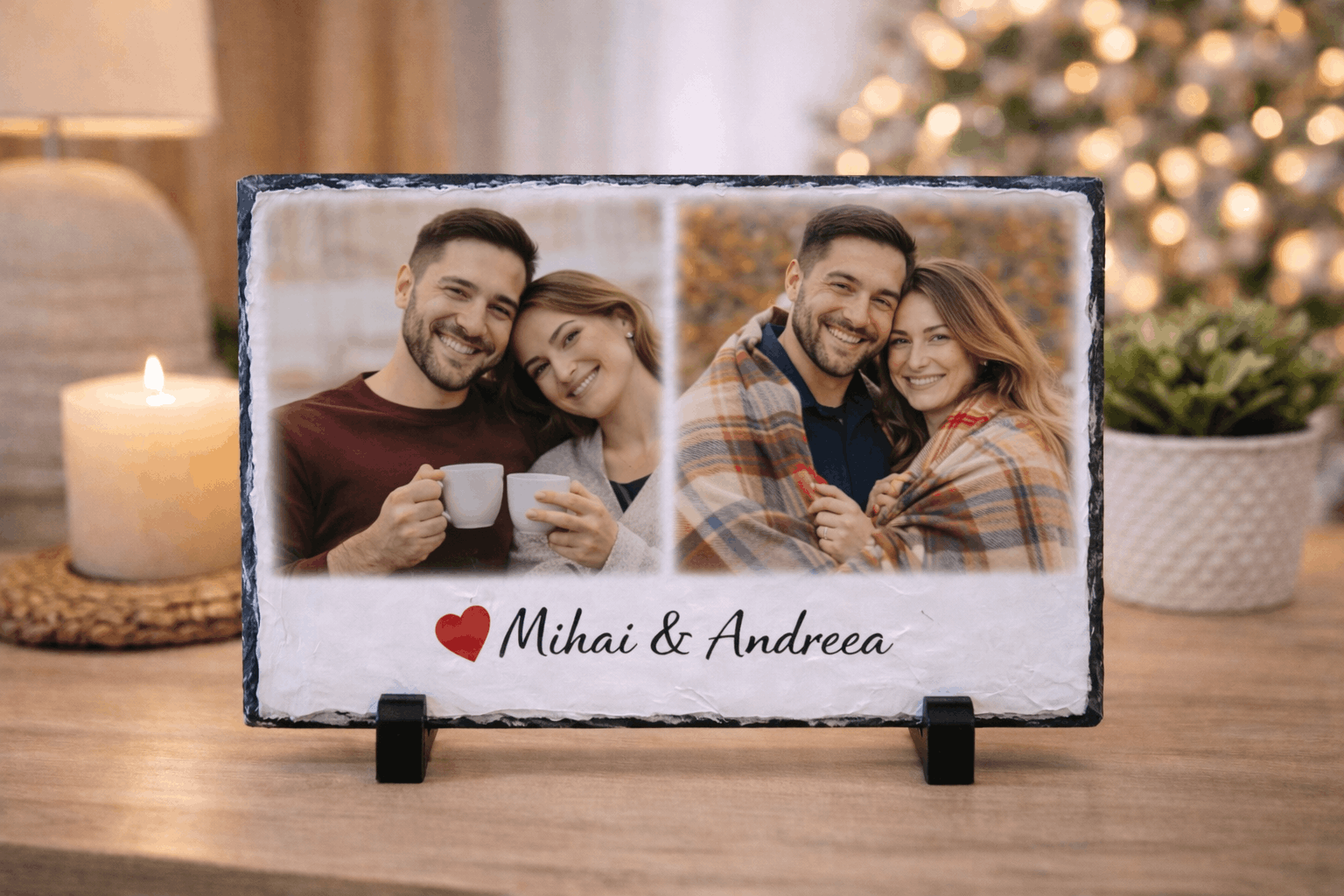 Placă de ardezie personalizată 30x15cm