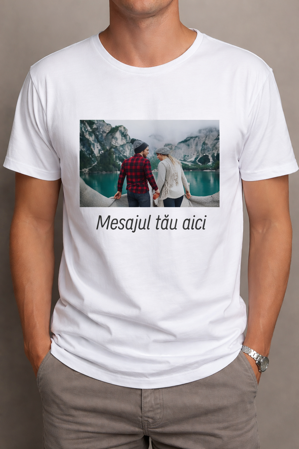 Tricou personalizat cu o poză și mesaj