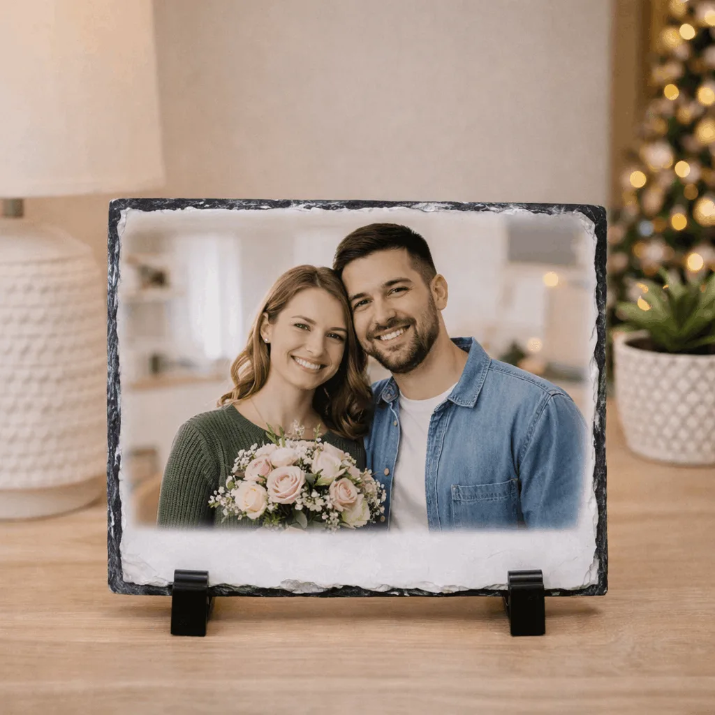 Placă de ardezie personalizată 15x15cm