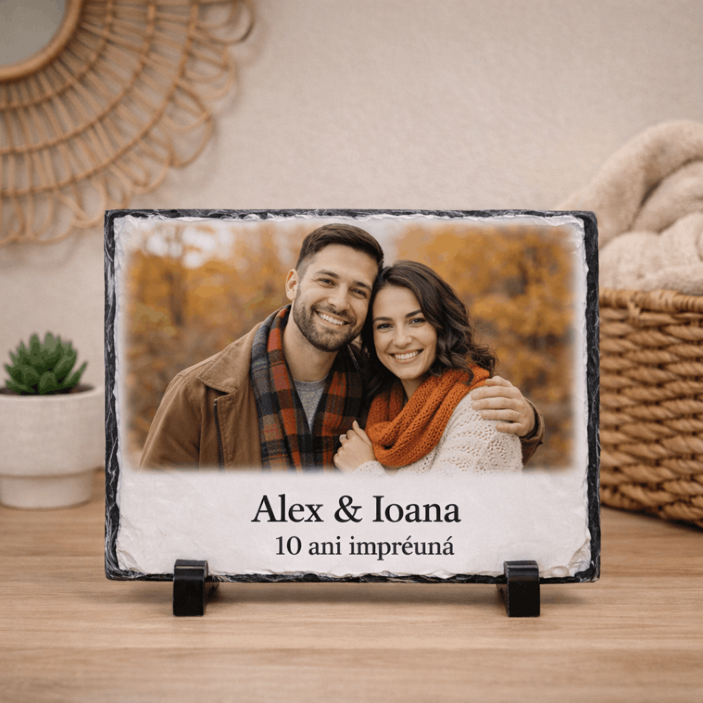 Placă de ardezie personalizată 20x15cm