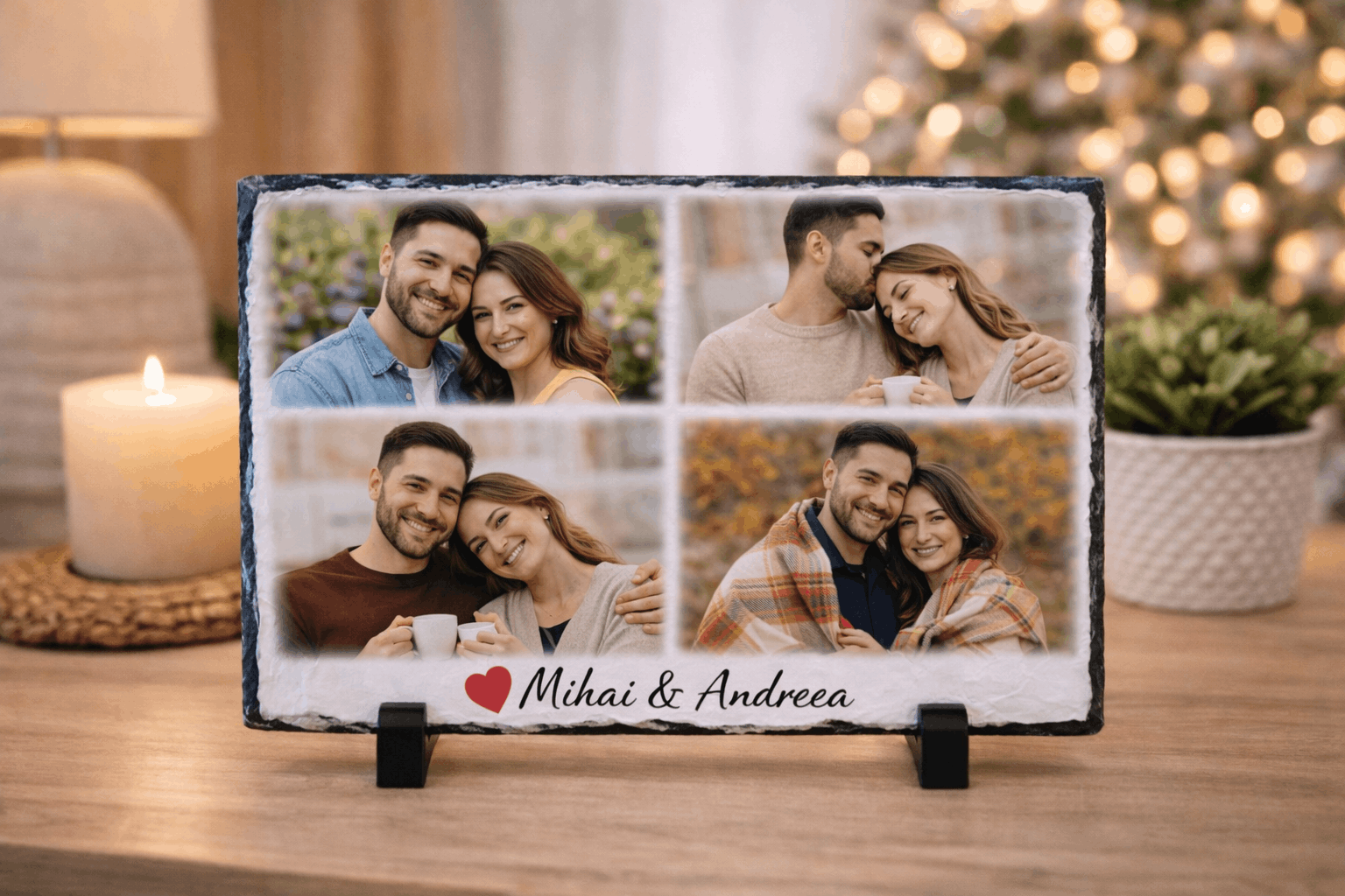 Placă de ardezie personalizată 30x15cm