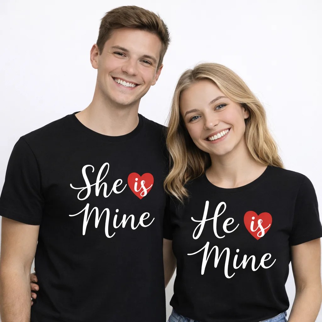 Tricouri He is mine, She is mine