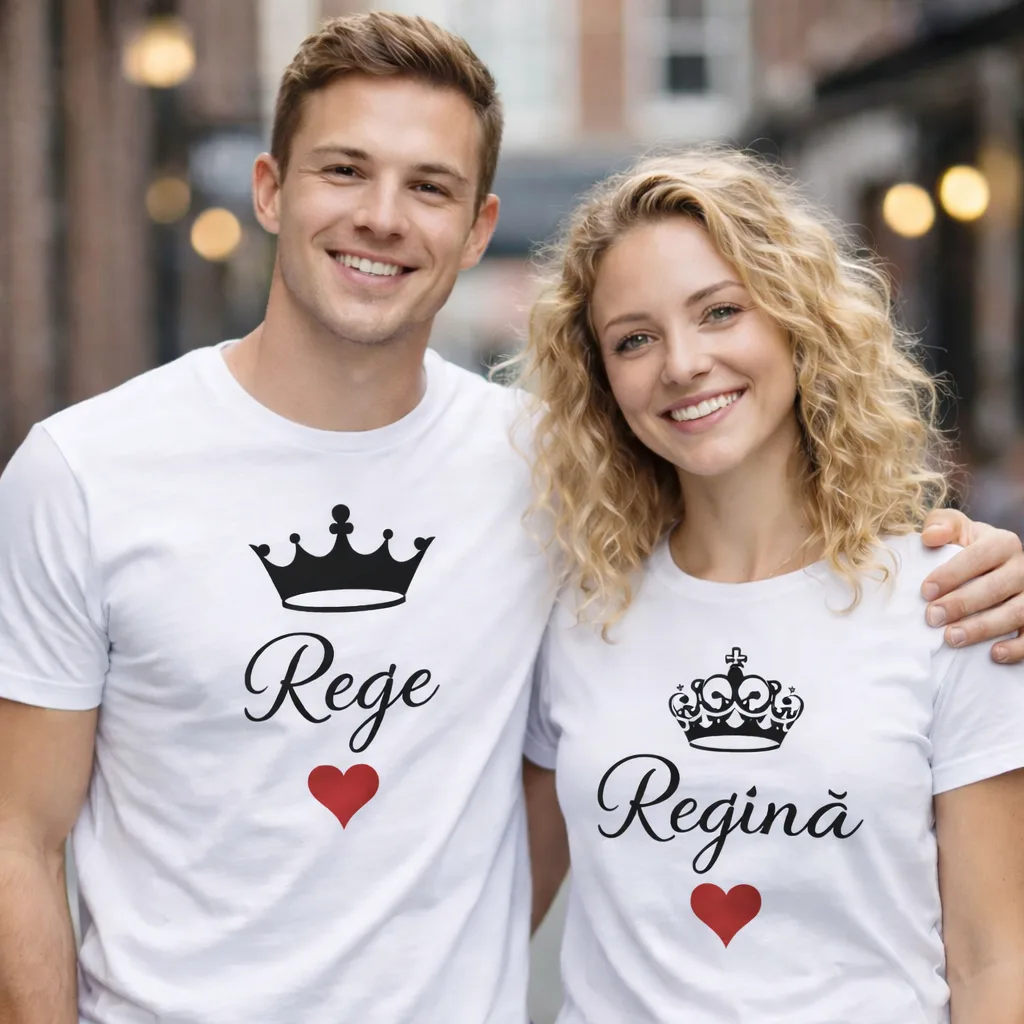 Tricou cuplu Rege și Regină