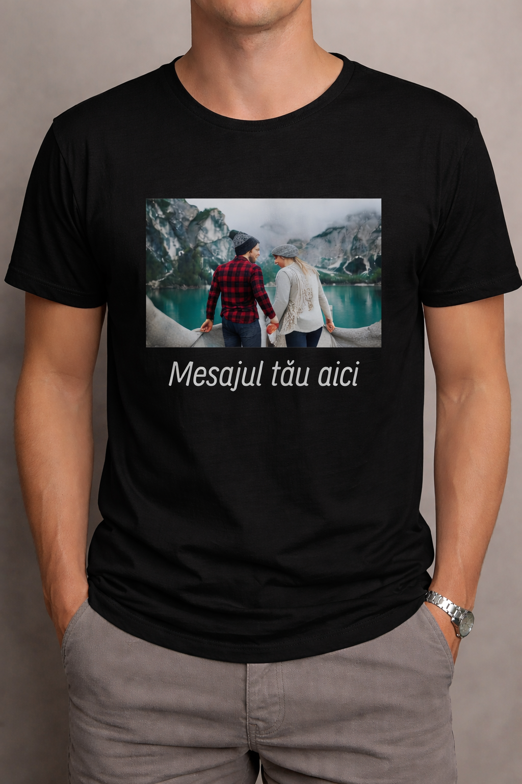 Tricou personalizat cu o poză și mesaj