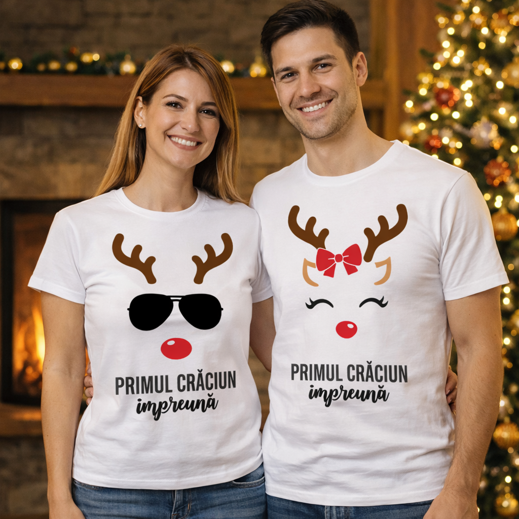 Tricouri Cuplu Primul Crăciun Împreună 2