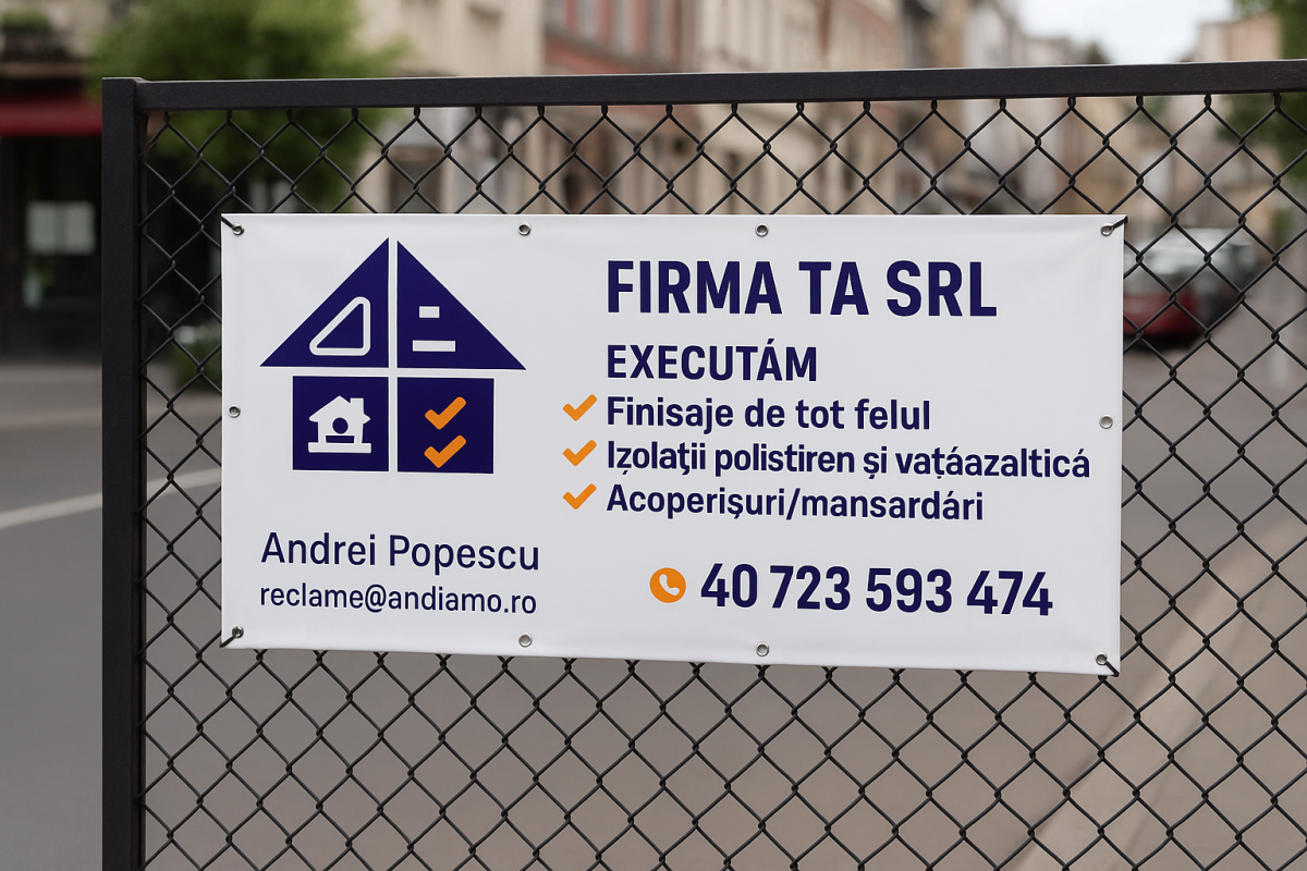 Banner firmă construcții